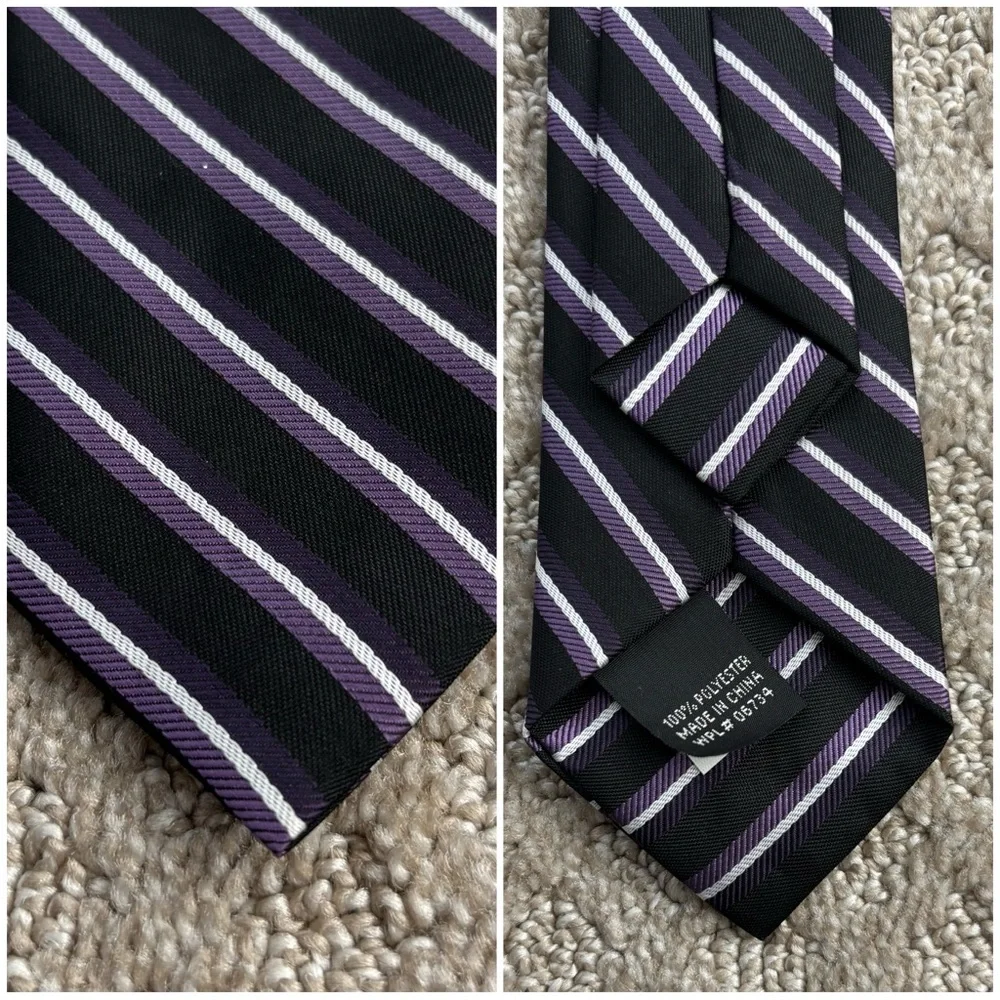 Boys’ Ties - Black, Lavender, Purple